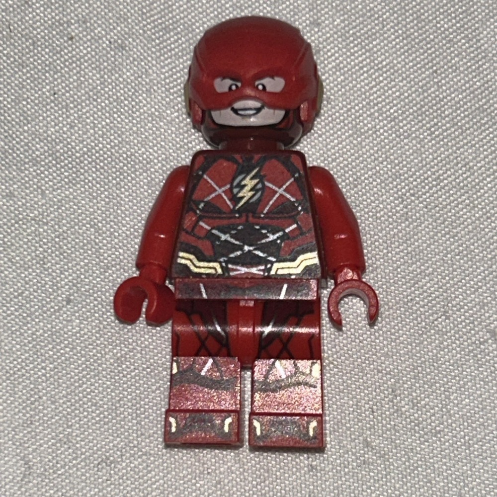 LEGO DC Super Heroes The Flash Minifigure Rare Detailed Print sh438 76086